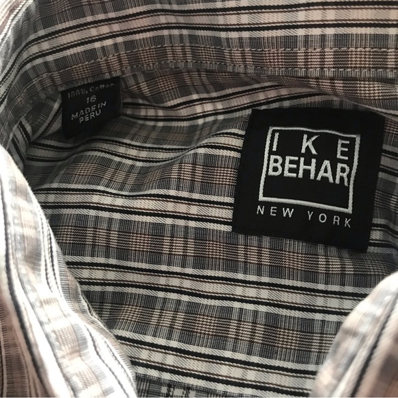 Ike Behar Long Sleeve Dress Shirt (16) - Picture 2 of 7